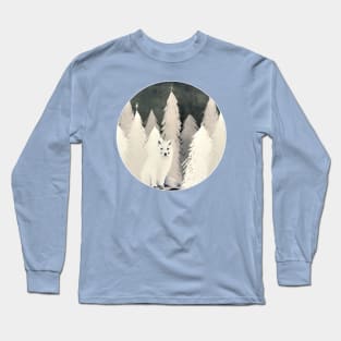 Arctic Wolf Sticker Long Sleeve T-Shirt